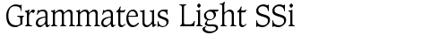 Grammateus Light SSi Light TrueType-Schriftart