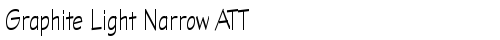 Graphite Light Narrow ATT Regular truetype font