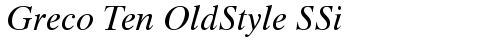 Greco Ten OldStyle SSi Normal font TrueType