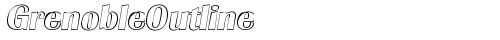 GrenobleOutline Italic free truetype font