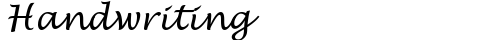 Handwriting Italic truetype font