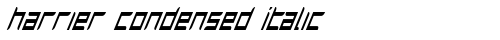 Harrier Condensed Italic Condensed free truetype font