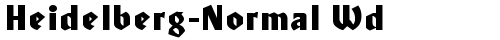 Heidelberg-Normal Wd Regular truetype font