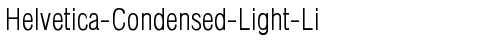 Helvetica-Condensed-Light-Li Regular truetype font