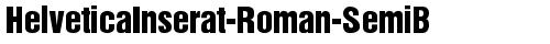 HelveticaInserat-Roman-SemiB Regular truetype font