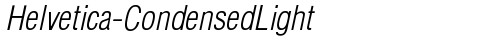 Helvetica-CondensedLight Italic truetype font
