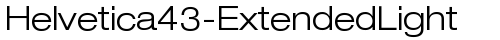 Helvetica43-ExtendedLight Light TrueType-Schriftart