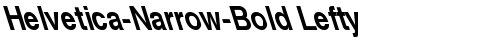 Helvetica-Narrow-Bold Lefty Regular truetype font