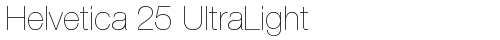 Helvetica 25 UltraLight Regular truetype font