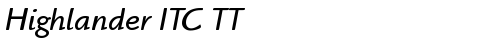 Highlander ITC TT Italic truetype шрифт бесплатно