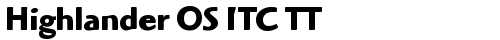 Highlander OS ITC TT Bold truetype font