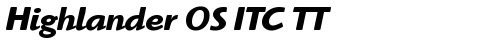 Highlander OS ITC TT Bold Italic la police truetype gratuit