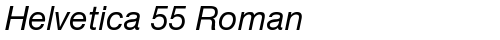 Helvetica 55 Roman Italic la police truetype gratuit