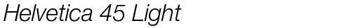 Helvetica 45 Light Italic truetype fuente gratuito