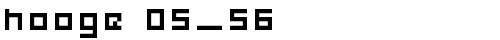 hooge 05_56 Regular truetype шрифт