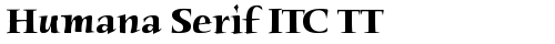 Humana Serif ITC TT Bold truetype font