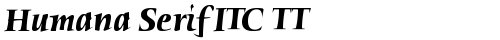 Humana Serif ITC TT Bold Italic truetype fuente gratuito