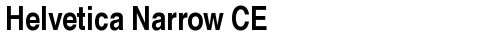 Helvetica Narrow CE Bold Truetype-Schriftart kostenlos