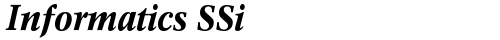 Informatics SSi Bold Italic TrueType-Schriftart