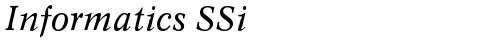 Informatics SSi Italic TrueType-Schriftart