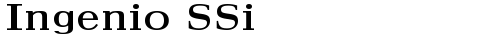 Ingenio SSi Regular truetype шрифт