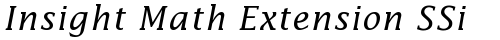 Insight Math Extension SSi Alternate Exten TrueType police