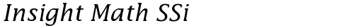Insight Math SSi Italic truetype fuente gratuito