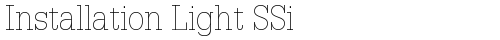 Installation Light SSi Thin truetype шрифт