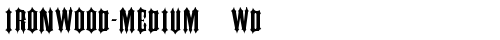 IRONWOOD-Medium Wd Regular TrueType-Schriftart