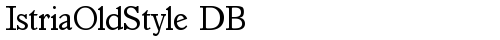 IstriaOldStyle DB Regular truetype шрифт