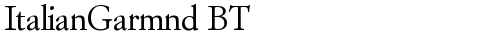 ItalianGarmnd BT Roman truetype шрифт