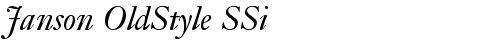 Janson OldStyle SSi Italic TrueType-Schriftart