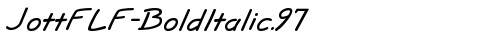 JottFLF-BoldItalic.97 97 truetype font
