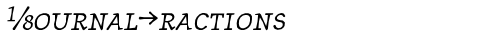 JournalFractions Italic truetype font