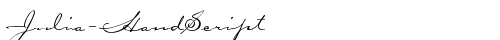 Julia-HandScript Regular TrueType-Schriftart