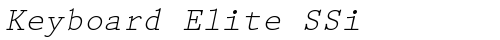 Keyboard Elite SSi Italic truetype font