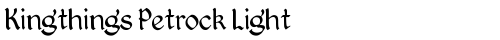 Kingthings Petrock Light Regular truetype font