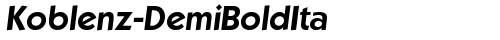 Koblenz-DemiBoldIta Regular truetype font