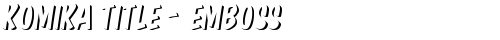 Komika Title - Emboss Regular truetype font