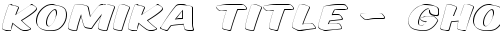 Komika Title - Ghost Regular truetype font