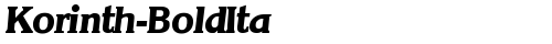 Korinth-BoldIta Regular truetype font