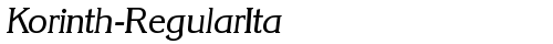 Korinth-RegularIta Regular font TrueType