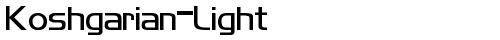 Koshgarian-Light Regular truetype font