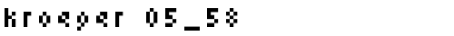kroeger 05_58 Regular truetype шрифт