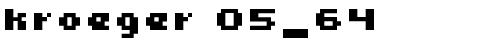 kroeger 05_64 Regular truetype шрифт