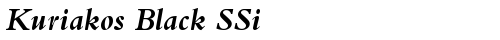 Kuriakos Black SSi Bold Italic truetype font