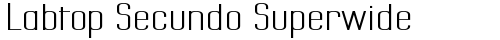 Labtop Secundo Superwide Regular free truetype font