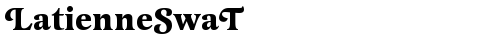 LatienneSwaT Bold truetype font