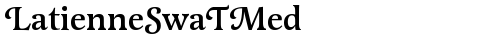 LatienneSwaTMed Regular truetype font