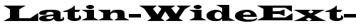 Latin-WideExt-Normal Regular truetype font